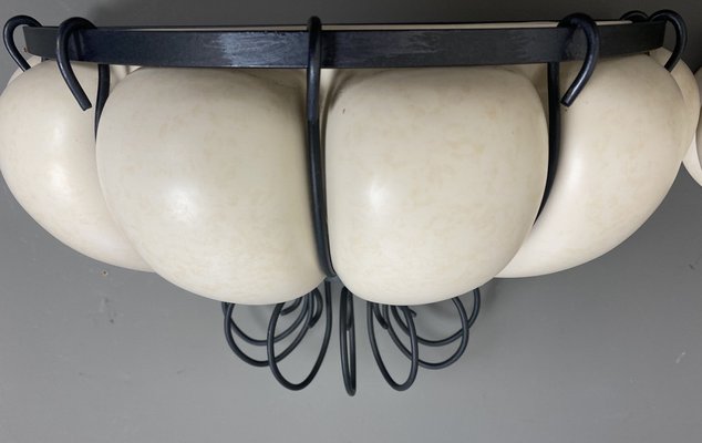 Large French Ceramic Wall Lights from Kostka, 1970s, Set of 2-WZZ-1189535