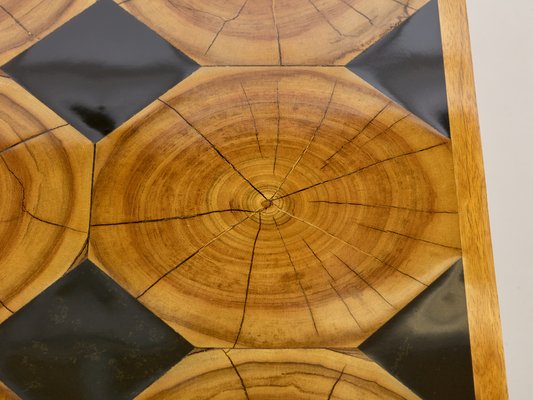 Large French Coffee Table in Oak with Slate Top, 1960s-YJA-1759584