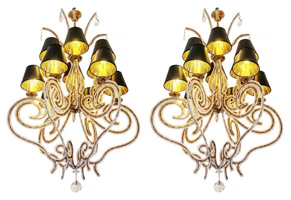 Large French Crystal Chandeliers, 1960s, Set of 2-ZVH-1761718