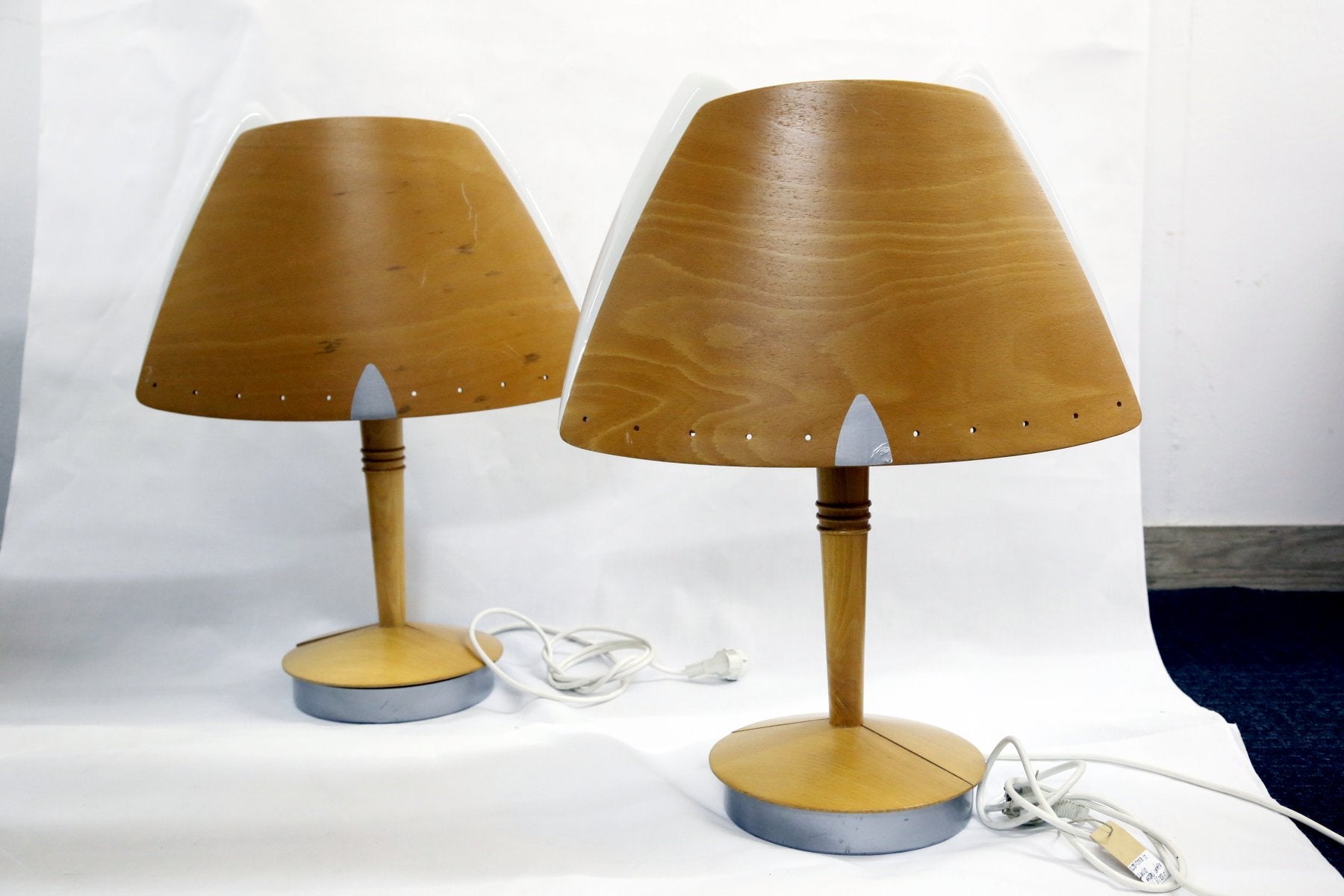 Large French Culot Table Lamp from Lucid Lampes, 1970s, Set of 2