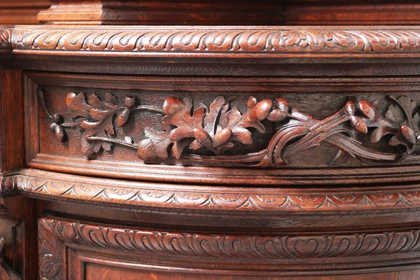 Large French Hunt Cabinet in Oak attributed to Alexander Roux, 1870s-WIP-1735247