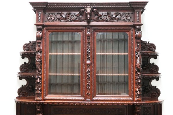 Large French Hunt Cabinet in Oak attributed to Alexander Roux, 1870s-WIP-1735247