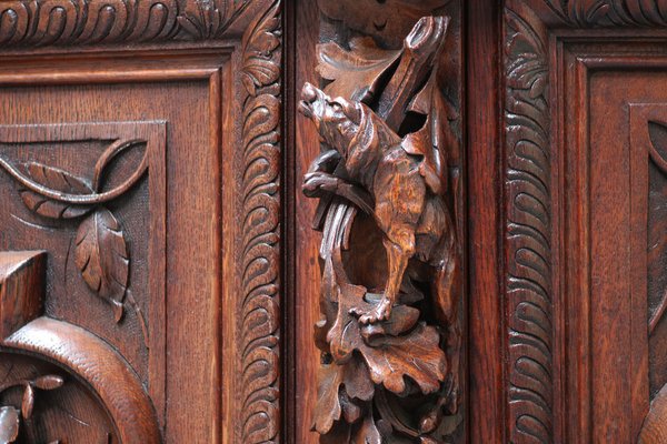 Large French Hunt Cabinet in Oak attributed to Alexander Roux, 1870s-WIP-1735247