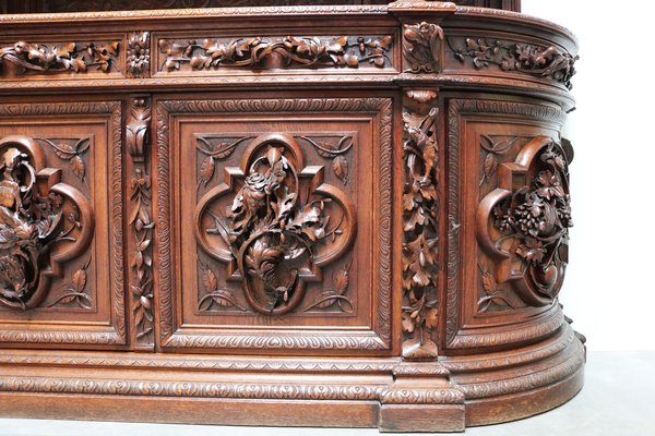 Large French Hunt Cabinet in Oak attributed to Alexander Roux, 1870s-WIP-1735247