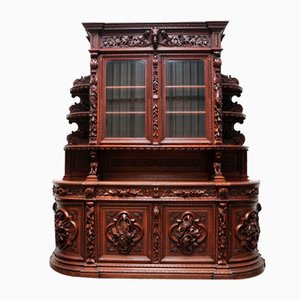 Large French Hunt Cabinet in Oak attributed to Alexander Roux, 1870s-WIP-1735247