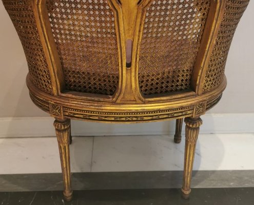 Large French Louis XVI Style Chair in Vienna Straw, 1950-QRS-1788444