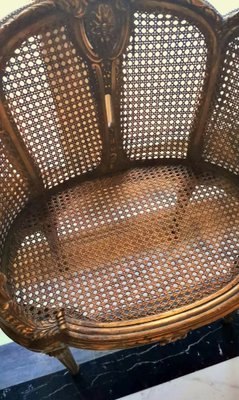 Large French Louis XVI Style Chair in Vienna Straw, 1950-QRS-1788444