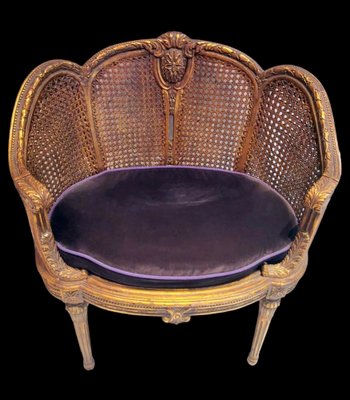 Large French Louis XVI Style Chair in Vienna Straw, 1950-QRS-1788444