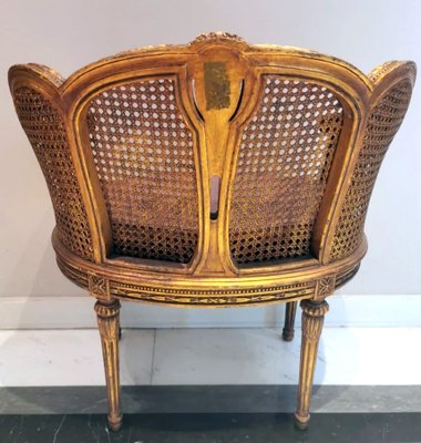 Large French Louis XVI Style Chair in Vienna Straw, 1950-QRS-1788444