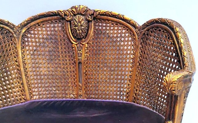 Large French Louis XVI Style Chair in Vienna Straw, 1950-QRS-1788444