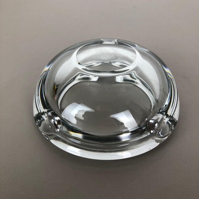 Large French Lucid Crystal Glass Shell Bowl Ashtray from Art Vannes, France, 1970s-QZ-1110843