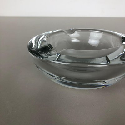 Large French Lucid Crystal Glass Shell Bowl Ashtray from Art Vannes, France, 1970s-QZ-1110843