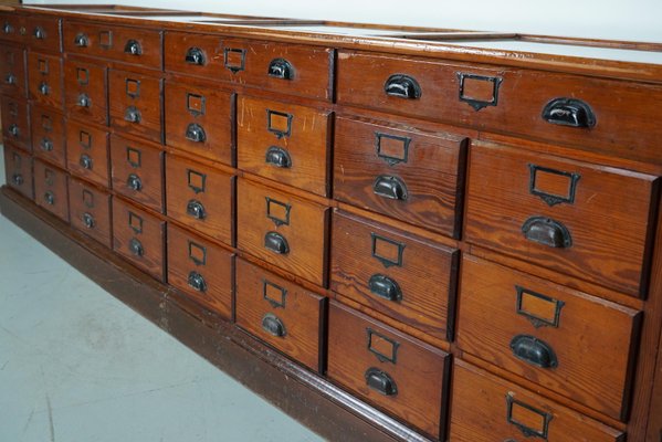 Large French Parisian Pitch Pine Bijouterie Shop Counter / Cabinet, 1930s-XO-1784673