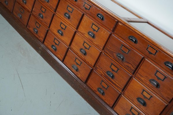 Large French Parisian Pitch Pine Bijouterie Shop Counter / Cabinet, 1930s-XO-1784673