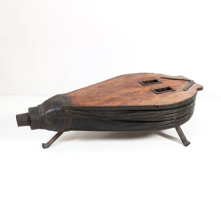 Large French Provincial Fruitwood Blacksmith Forge Bellows Coffee Table, 1860s-MY-1804489