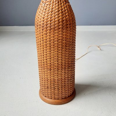 Large French Rattan Bottle Lamp, 1960s-SJU-1748715