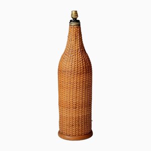 Large French Rattan Bottle Lamp, 1960s-SJU-1748715