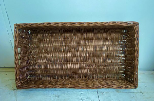 Large French Wicker Bakery Basket, 1950s-WZZ-1264284