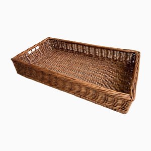 Large French Wicker Bakery Basket, 1950s-WZZ-1264284