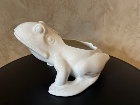 Large Frog Porcelain Planter