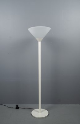 Large Futuristic German Mouth-Blown Frosted Glass Floor Lamp from Limburg, 1960s-VLO-1167869