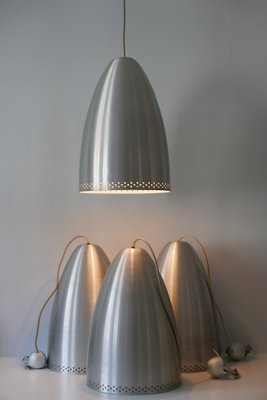 Large German Aluminium Pendant Lamp, 1970s-WPT-548197