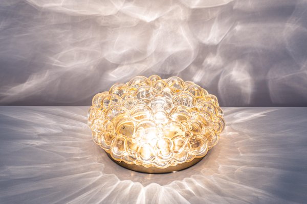 Large German Amber Sconce in Bubble Glass by Helena Tynell, 1960s-UGR-1372741