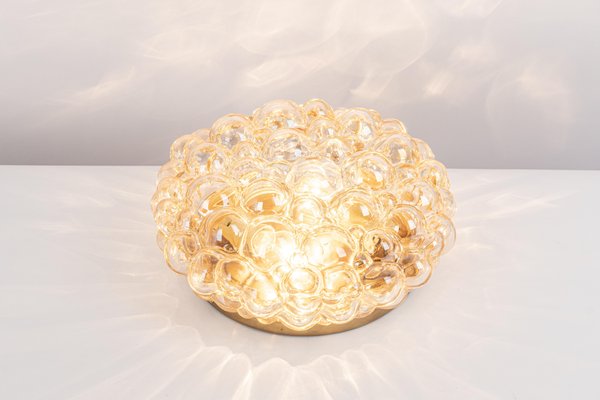 Large German Amber Sconce in Bubble Glass by Helena Tynell, 1960s-UGR-1372741