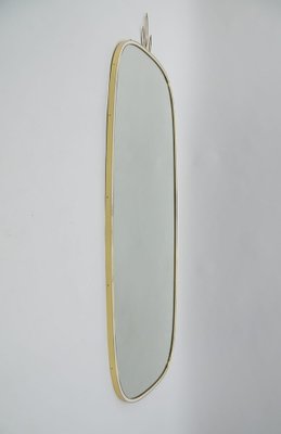 Large German Brass Wall Mirrors from Gebrüder Schöninger, Munich, 1950s, Set of 2-KQB-1279826