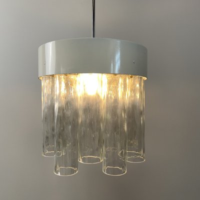 Large German Ceiling Lamp with Glass Tubes from Doria, 1970s-VQG-1706560