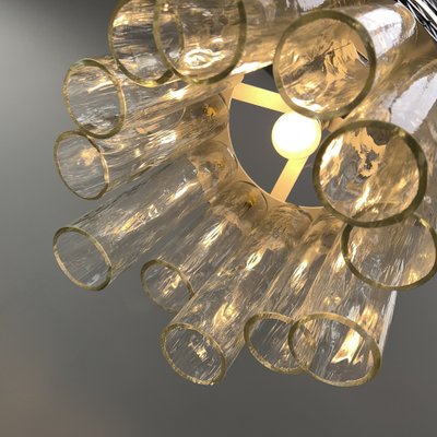 Large German Ceiling Lamp with Glass Tubes from Doria, 1970s-VQG-1706560