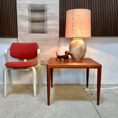 Large German Ceramic & Silk Table Lamp, 1960s-JP-968894