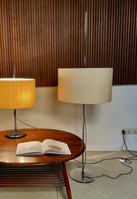 Large German Chromed Floor Lamp with Adjustable Lampshade from Staff, 1960s-JP-1259288