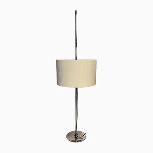 Large German Chromed Floor Lamp with Adjustable Lampshade from Staff, 1960s-JP-1259288