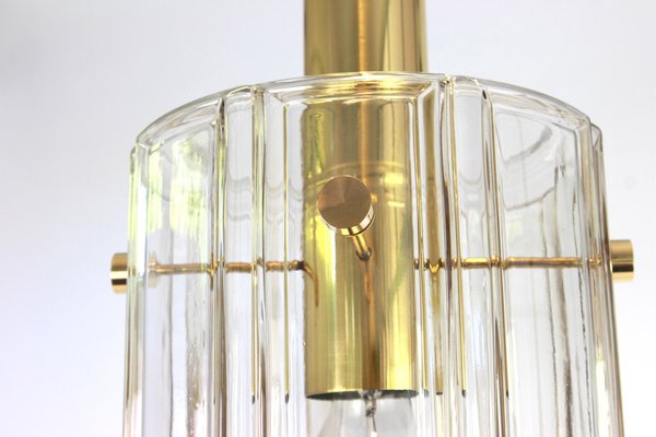 Large German Cylindrical Glass Lantern Pendant from Limburg, 1960s-UGR-1086094