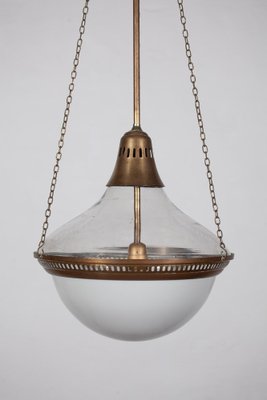 Large German Glass and Opaline Pendant, 1908-KL-1409882