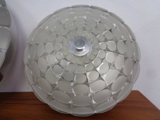 Large German Glass Ceiling Lights, Set of 2, 1960s-RDW-1080459