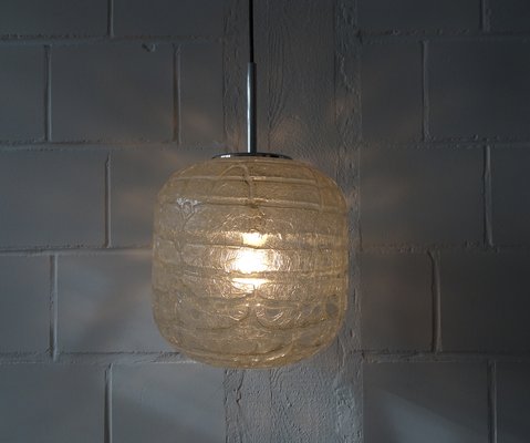 Large German Glass Pendant Lamp from Doria Leuchten, 1960s-BLG-576623