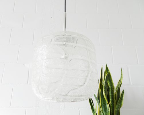 Large German Glass Pendant Lamp from Doria Leuchten, 1960s-BLG-576623