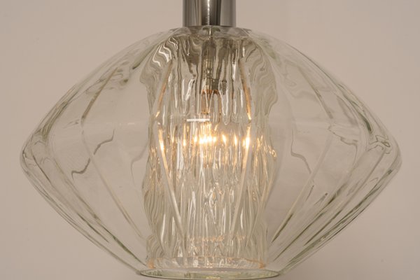 Large German Glass Pendant Light in Tulipan Form by Cosack, 1970s-UGR-1093012