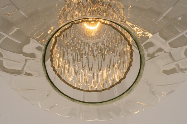 Large German Glass Pendant Light in Tulipan Form by Cosack, 1970s-UGR-1093012