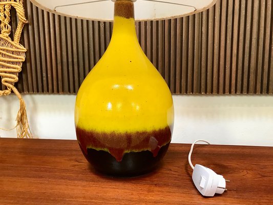 Large German Glazed Ceramic Table Lamp from Aro, 1960s-JP-709642