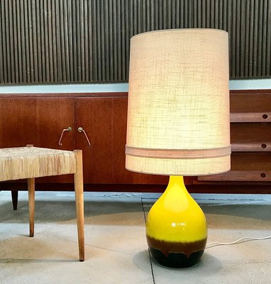 Large German Glazed Ceramic Table Lamp from Aro, 1960s-JP-709642