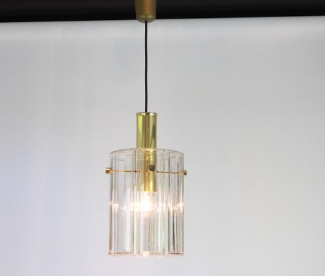 Large German Lantern Pendant with Glass Shade from Limburg, 1960s-UGR-1086221