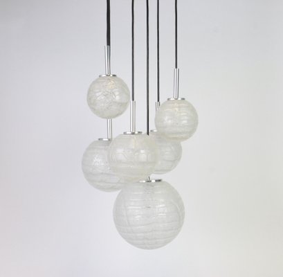 Large German Murano Glass Cascading Chandelier by Doria, 1970s-UGR-1085576