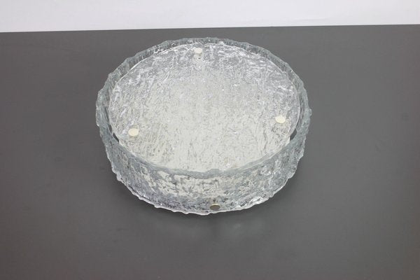 Large German Murano Glass Flush Mount Fixture from Kaiser, 1960s-UGR-1086096