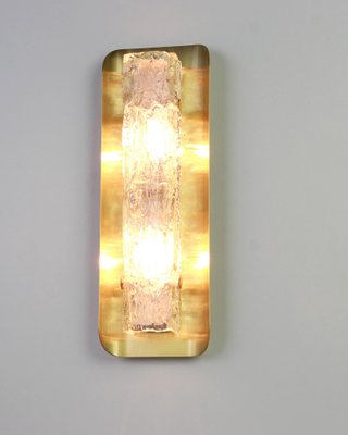 Large German Murano Ice Glass Vanity Sconces from Kaiser, 1970s-UGR-1086155