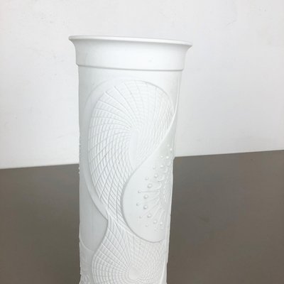 Large German Op Art Biscuit Porcelain Vase from AK Kaiser, Germany, 1970s-QZ-1132563