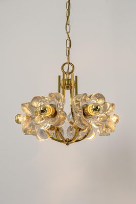 Large German Pendant in Brass and Crystal Glass from Sische, 1970s-UGR-1319232