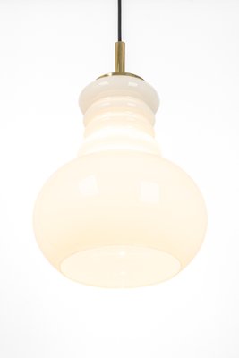 Large German Pendant Light in White Opal Glass from Peill & Putzler, 1970-UGR-1372742